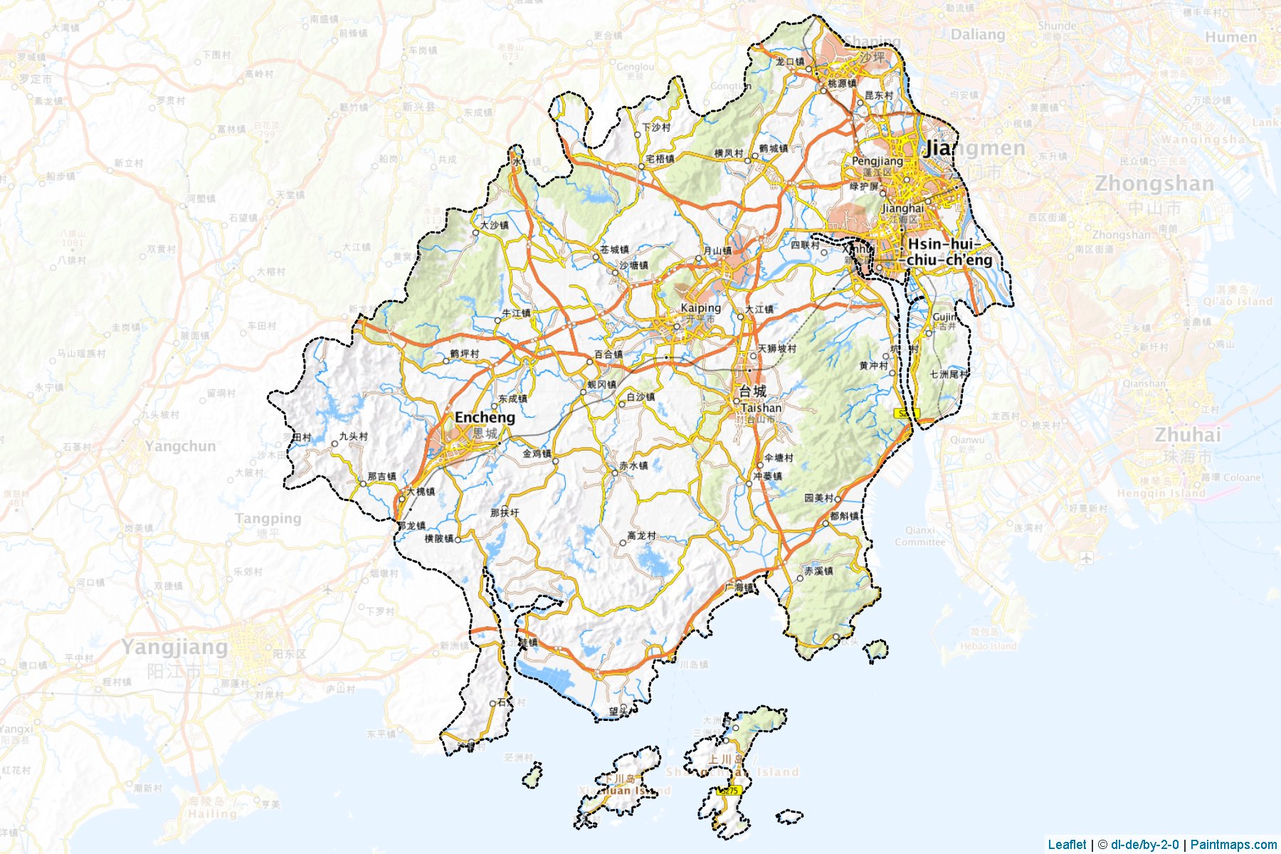 Jiangmen (Guangdong) Map Cropping Samples-1