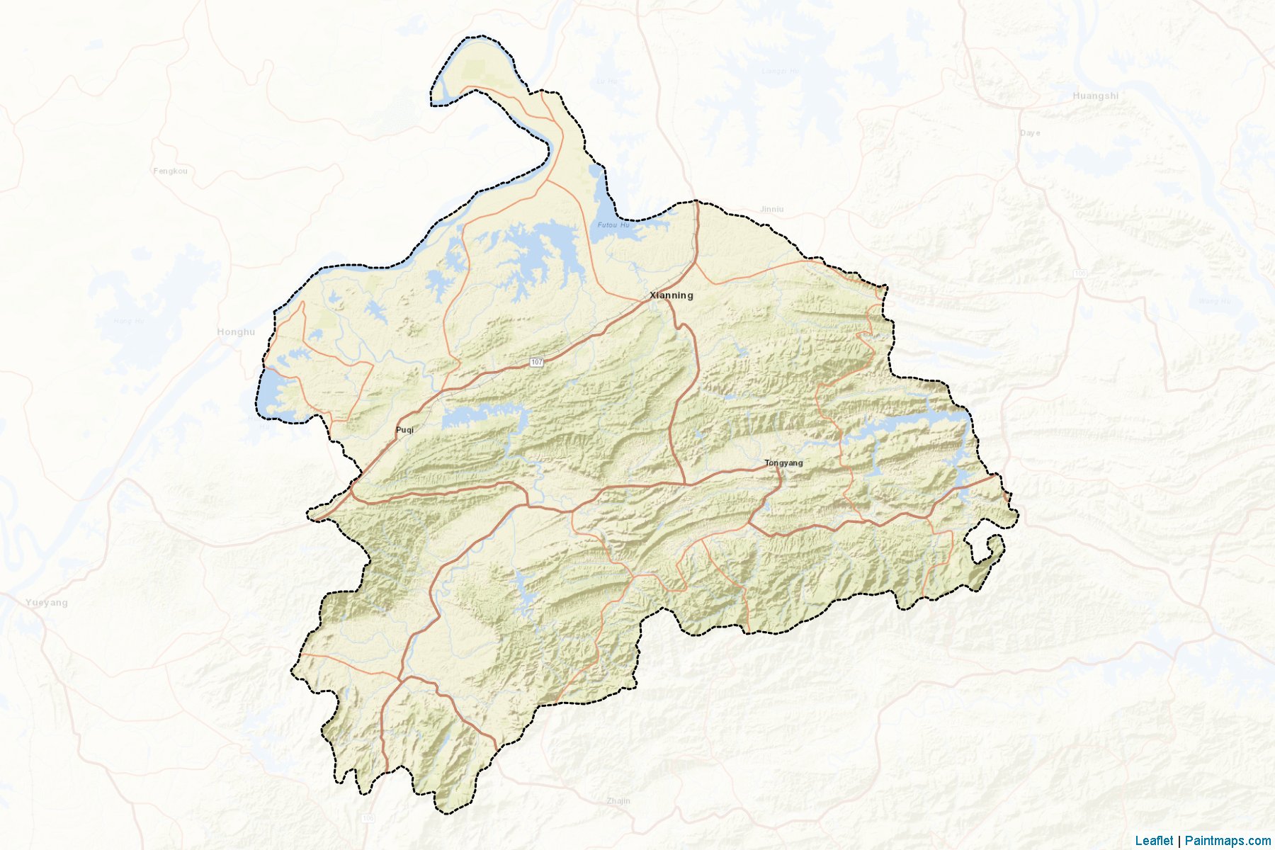 Xianning (Hubei) Map Cropping Samples-2