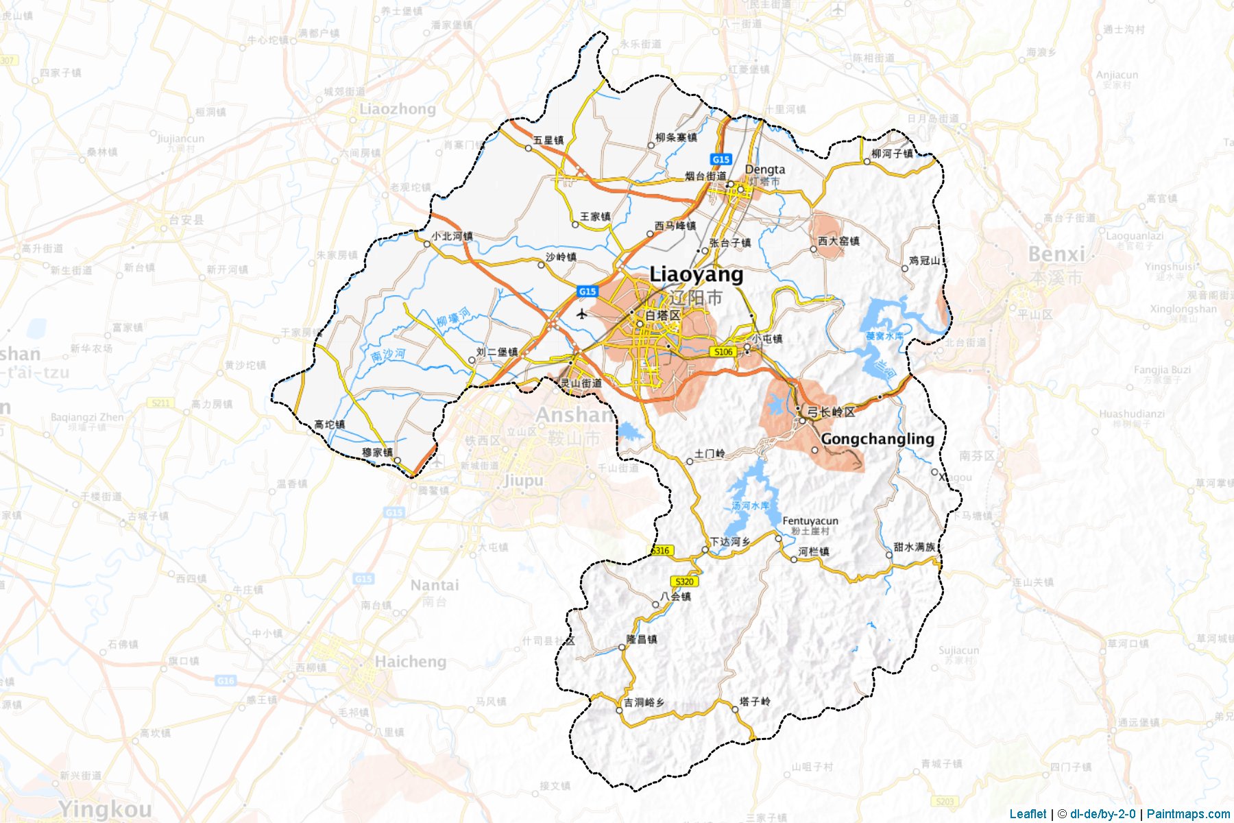 Liaoyang (Liaoning) Map Cropping Samples-1