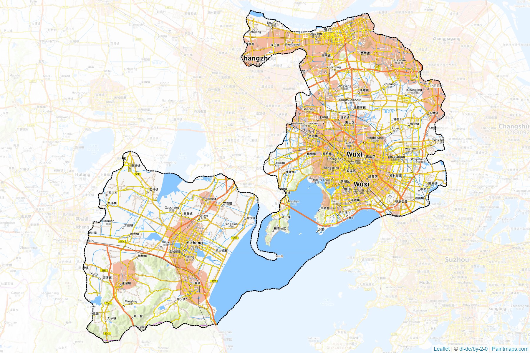 Wuxi (Jiangsu) Haritası Örnekleri-1