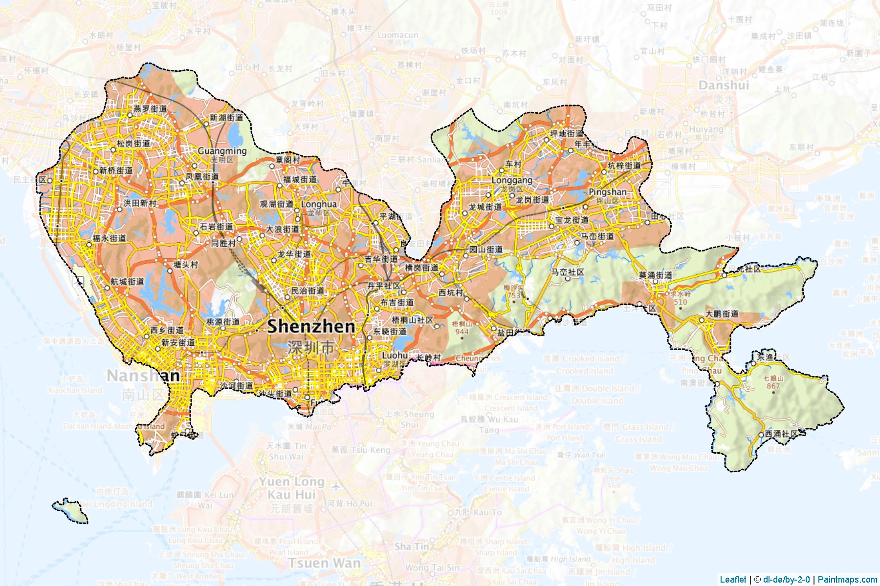 Shenzhen (Guangdong) Map Cropping Samples-1