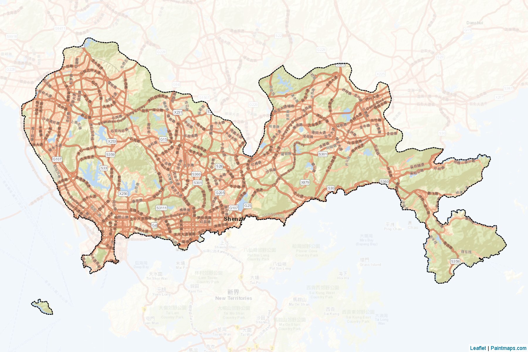 Shenzhen (Guangdong) Map Cropping Samples-2