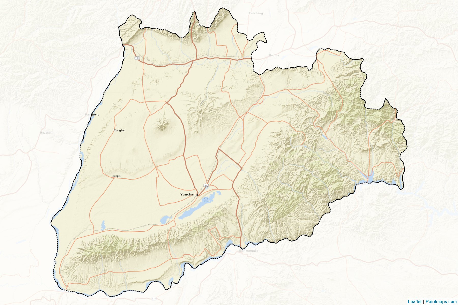 Yuncheng (Shanxi) Map Cropping Samples-2