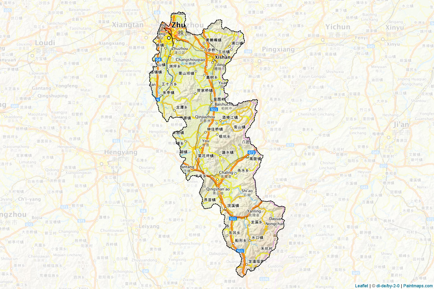 Zhuzhou (Hunan) Map Cropping Samples-1