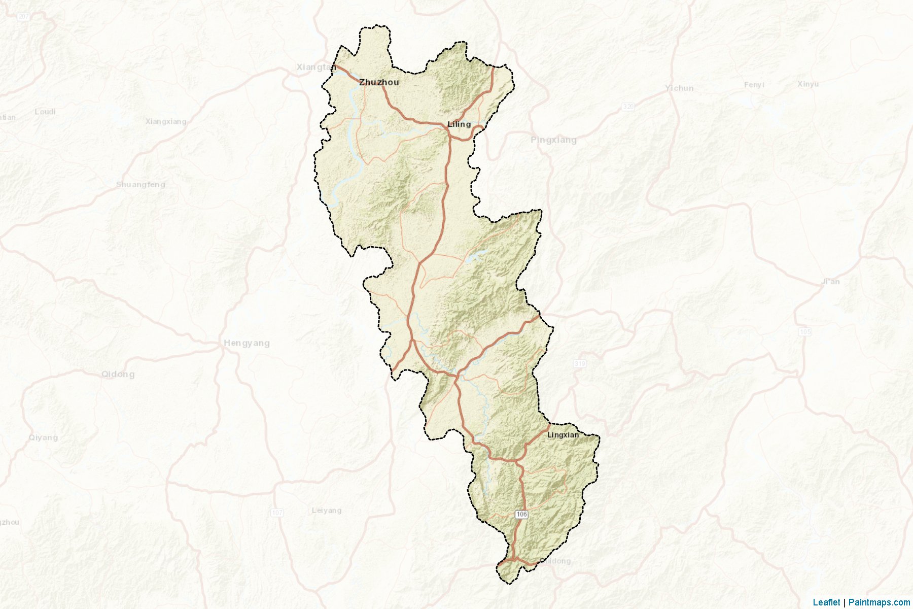 Zhuzhou (Hunan) Map Cropping Samples-2