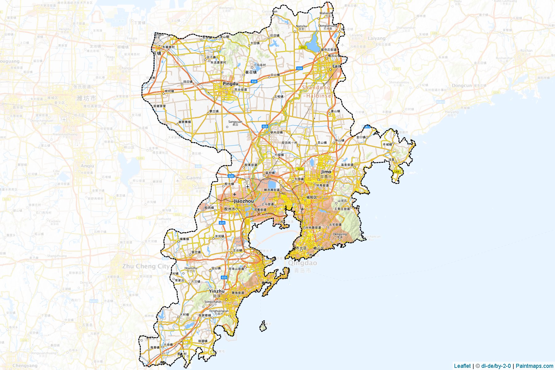 Qingdao (Shandong) Map Cropping Samples-1