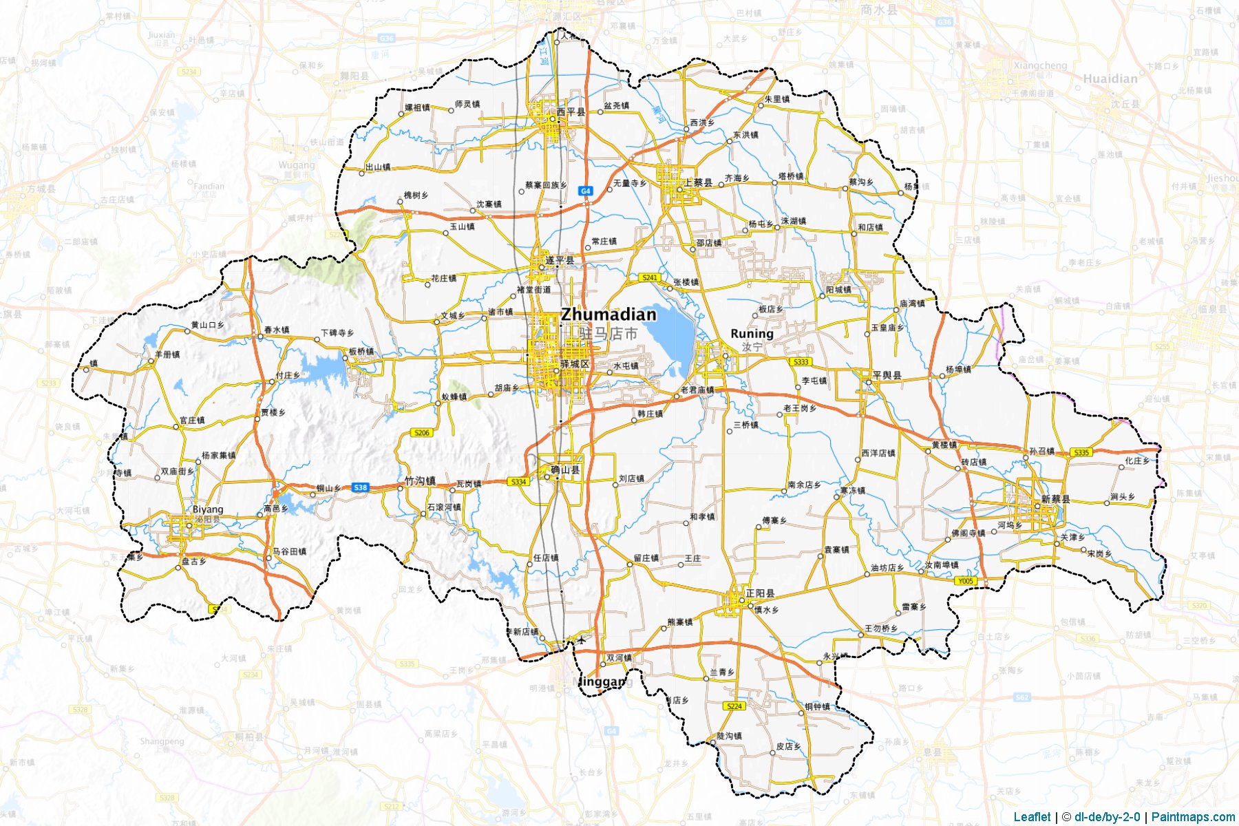 Zhumadian (Henan) Map Cropping Samples-1