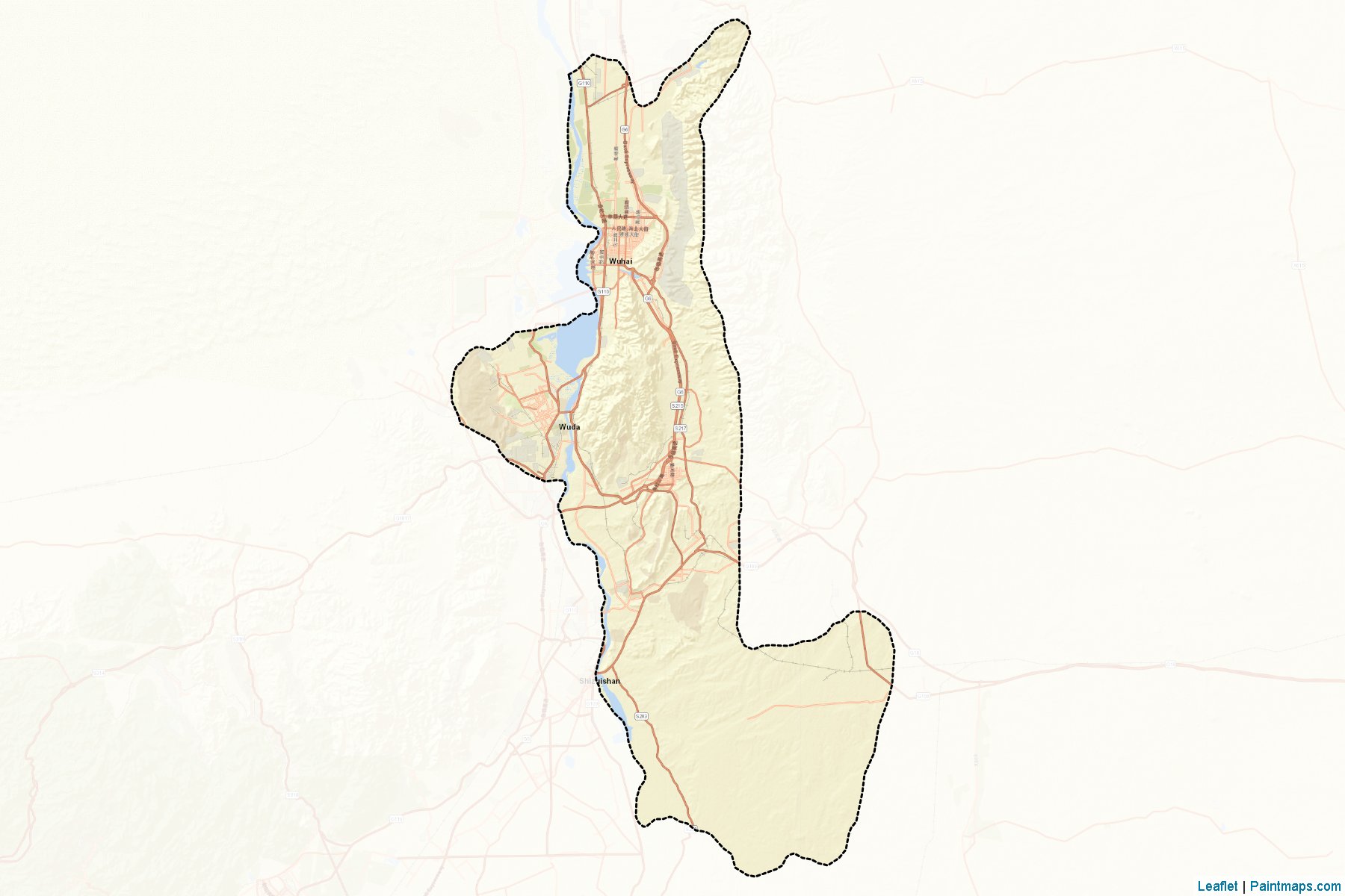 wuhai shi (Inner Mongolia) Map Cropping Samples-2