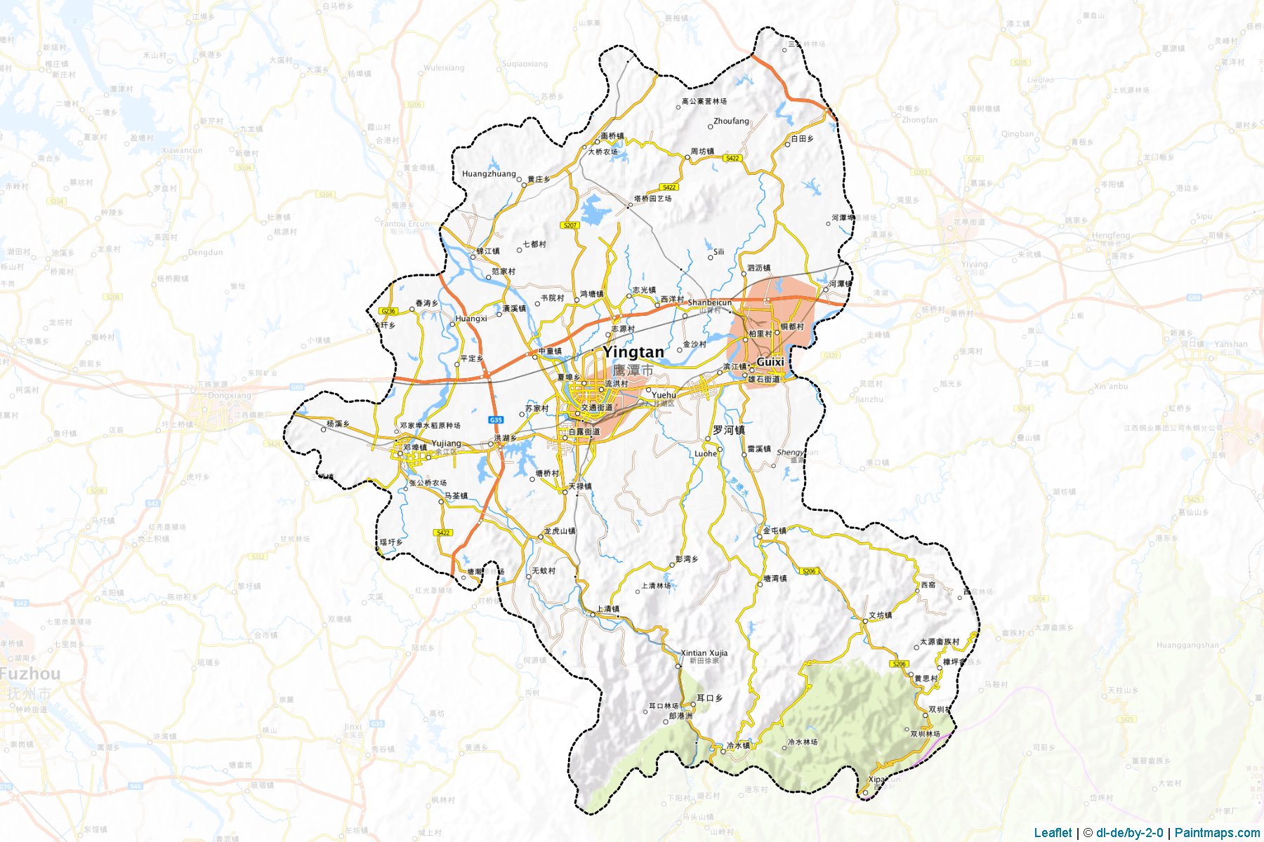 Yingtan (Jiangxi) Map Cropping Samples-1