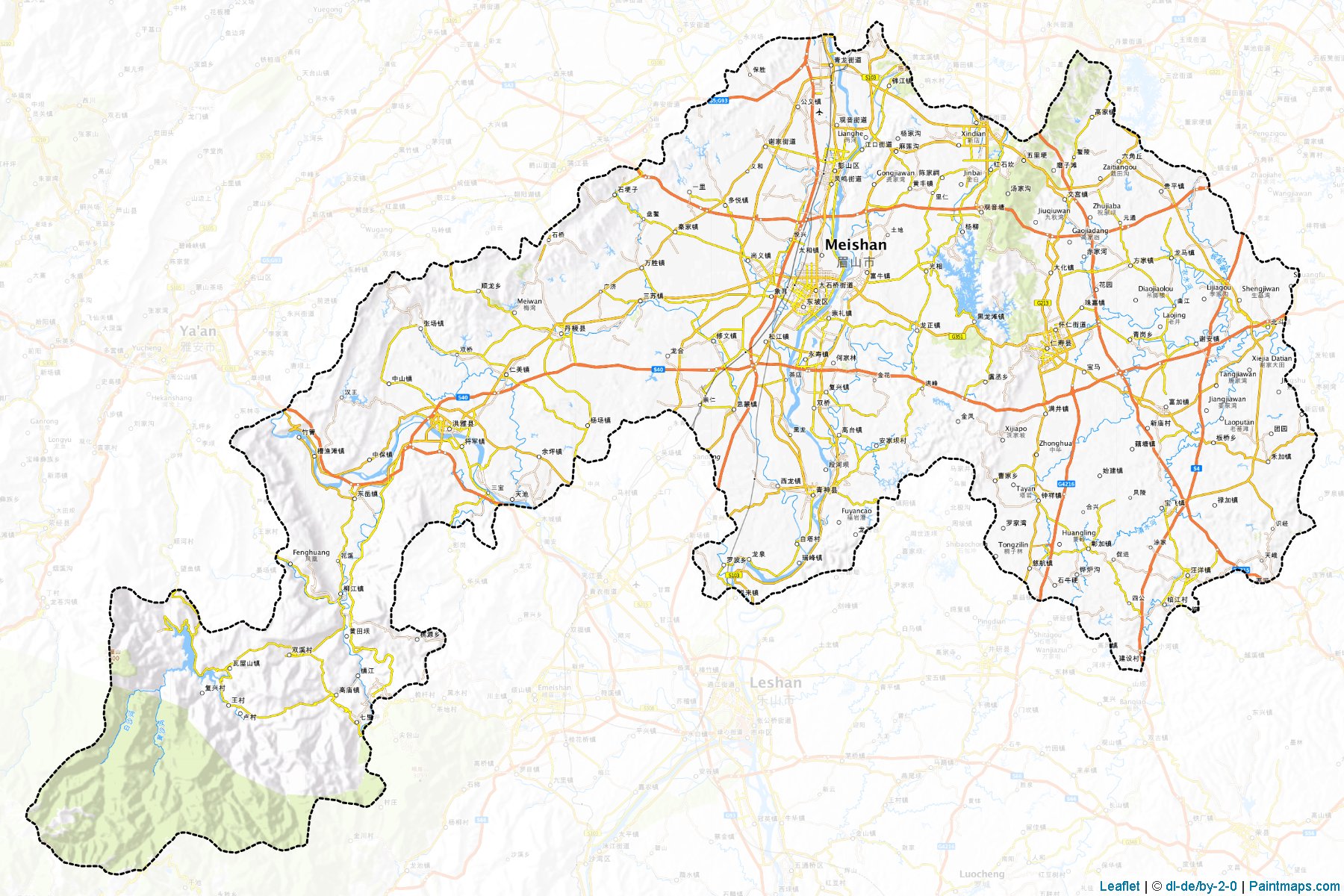 Meishan (Sichuan) Map Cropping Samples-1