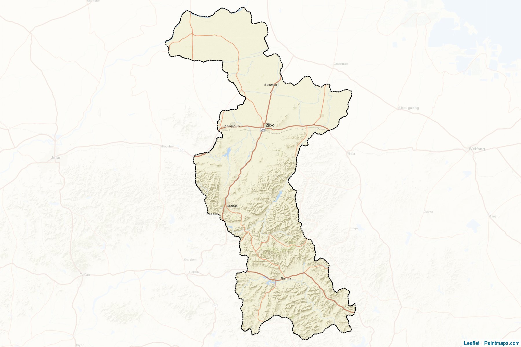 Zibo (Shandong) Map Cropping Samples-2