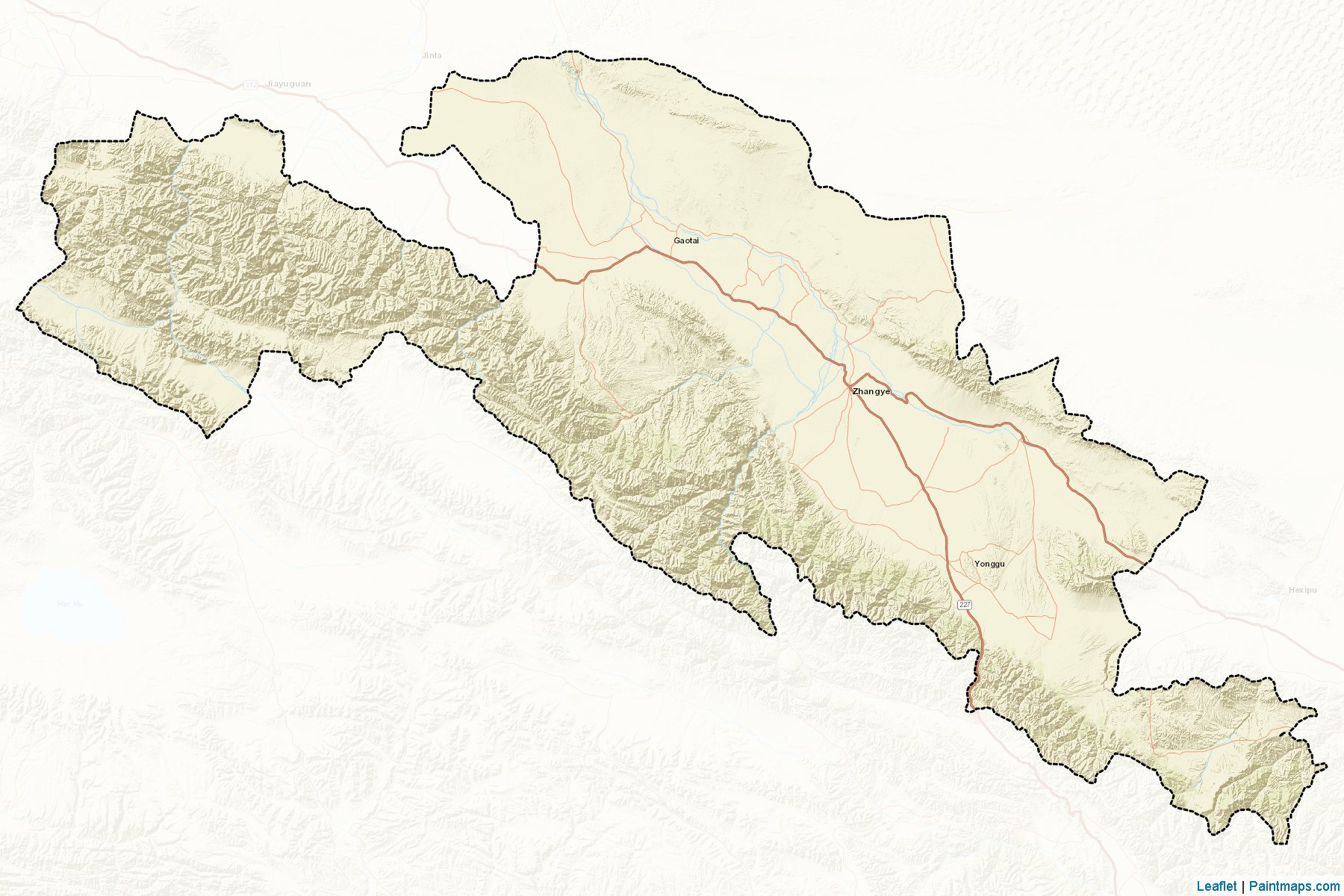 Zhangye (Gansu) Map Cropping Samples-2