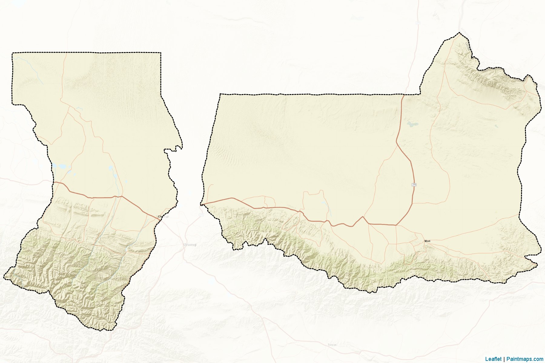 Changji (Xinjiang Uyghur) Map Cropping Samples-2