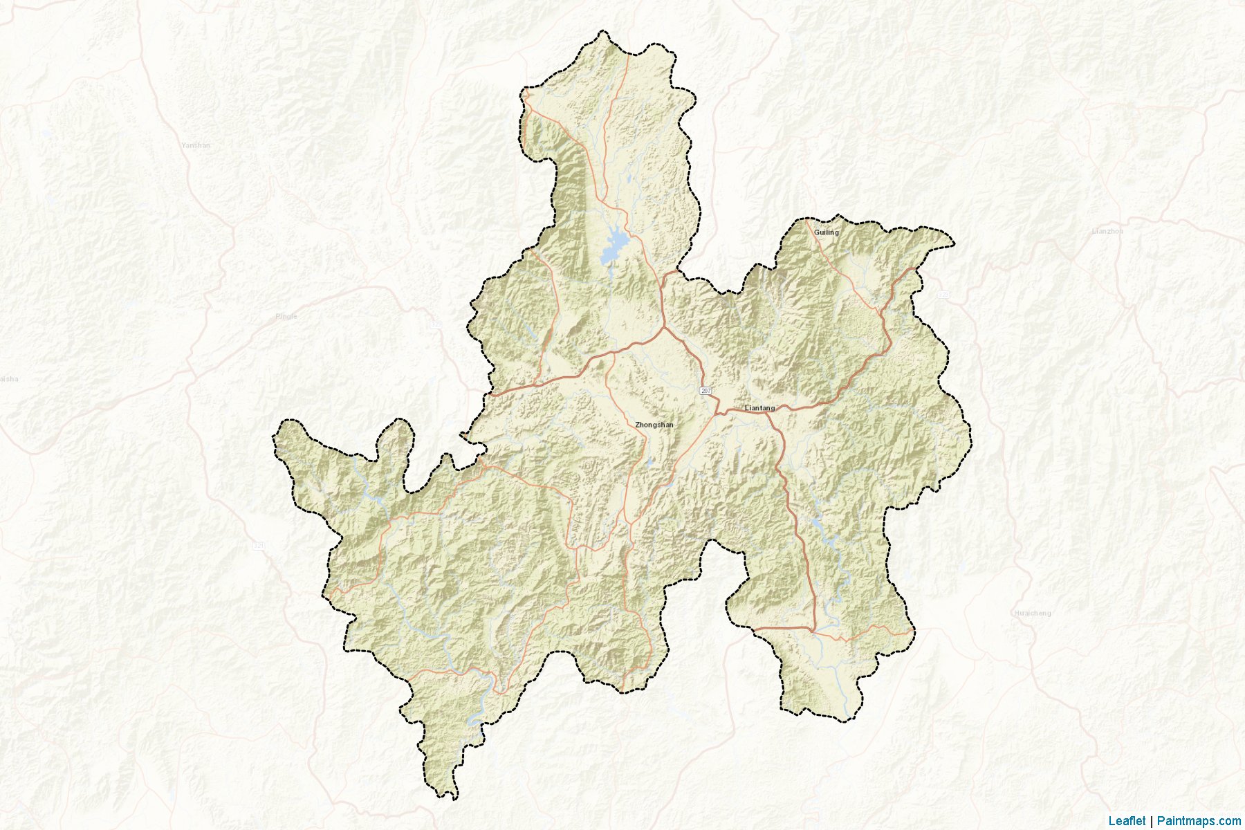 Hezhou (Guangxi Zhuang) Map Cropping Samples-2