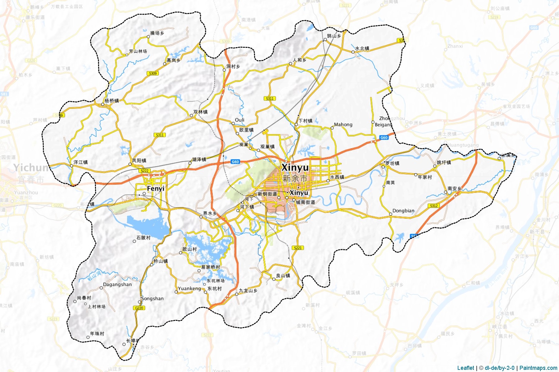 xinyu shi (Jiangxi) Map Cropping Samples-1