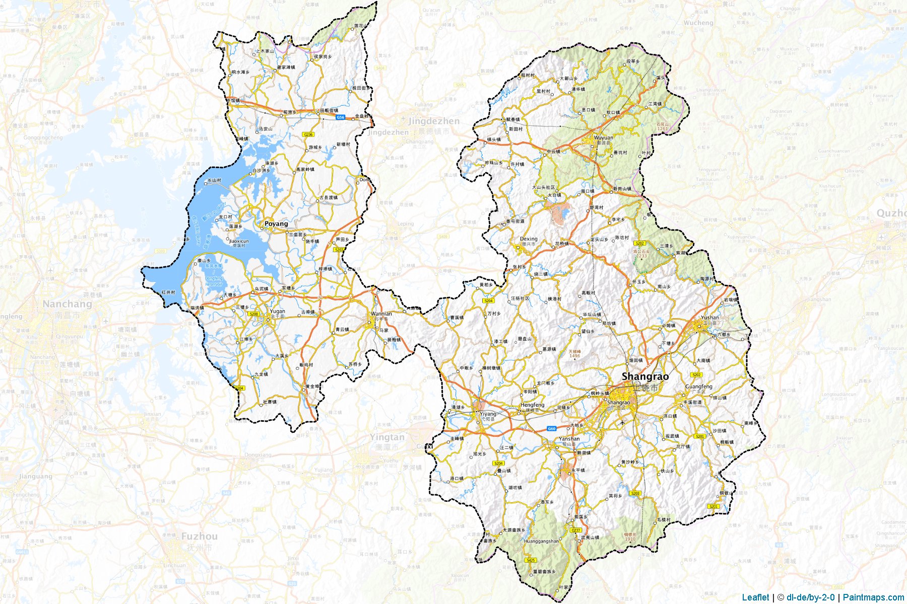 Shangrao (Jiangxi) Map Cropping Samples-1