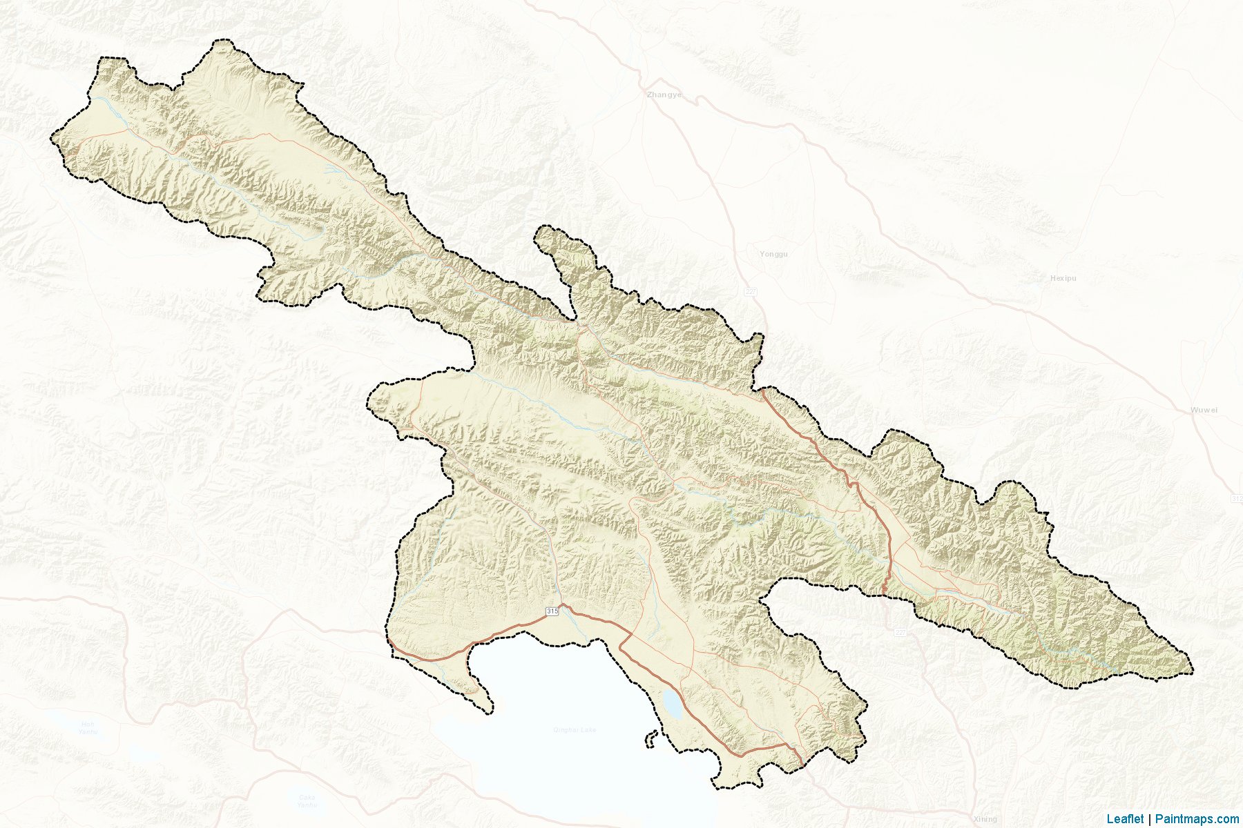 Muestras de recorte de mapas Haibei (Qinghai)-2