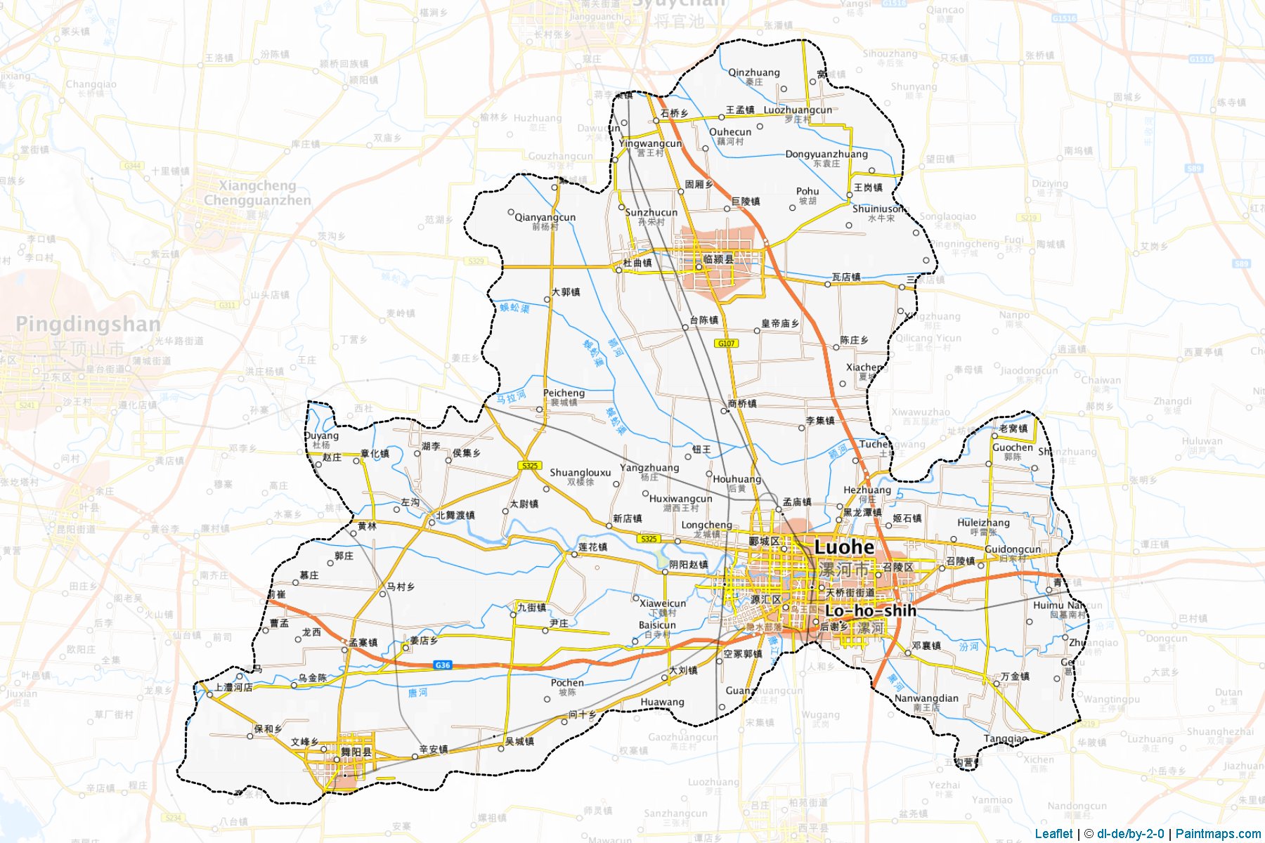 luohe shi (Henan) Map Cropping Samples-1