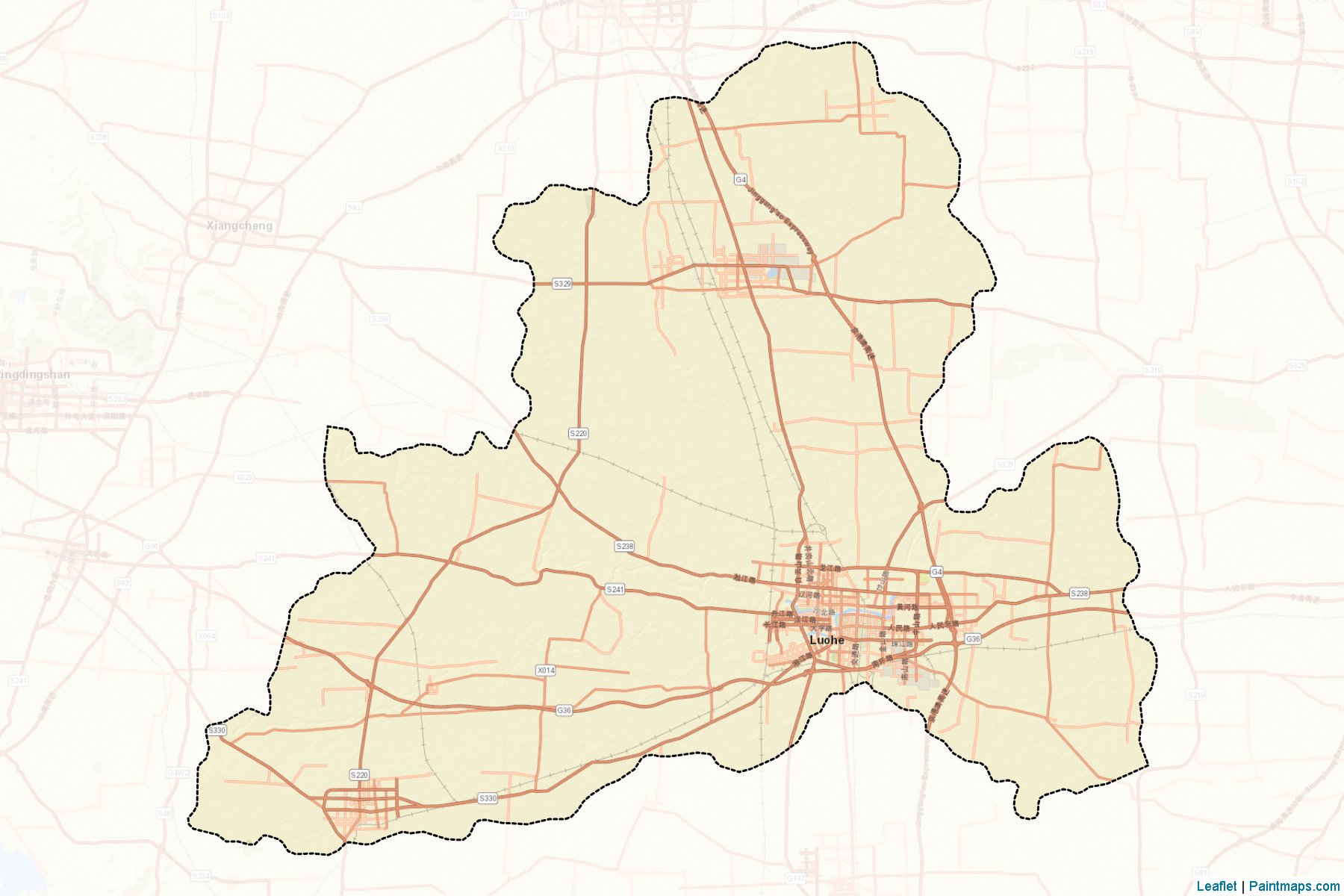 Muestras de recorte de mapas Luohe (Henan)-2