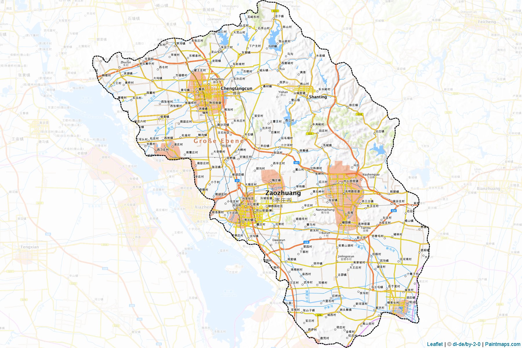 Zaozhuang (Shandong) Map Cropping Samples-1