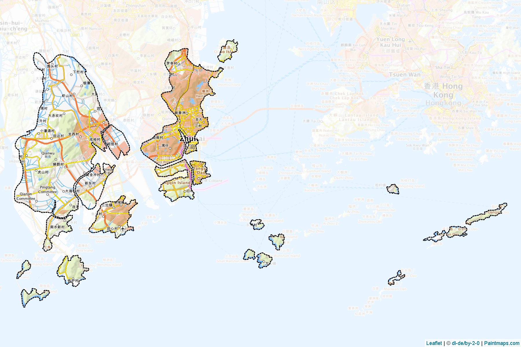 Zhuhai (Guangdong) Map Cropping Samples-1