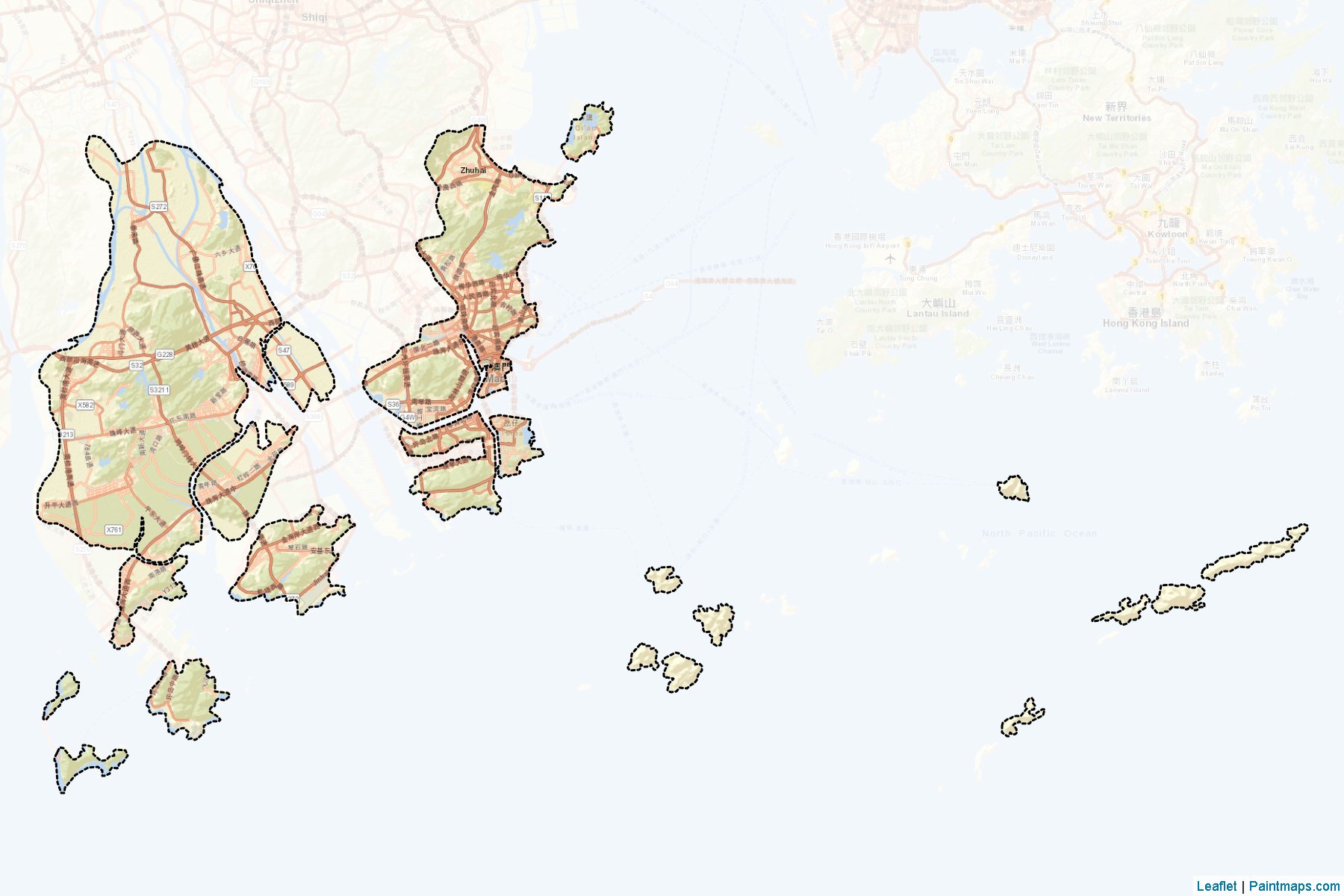 Zhuhai (Guangdong) Map Cropping Samples-2