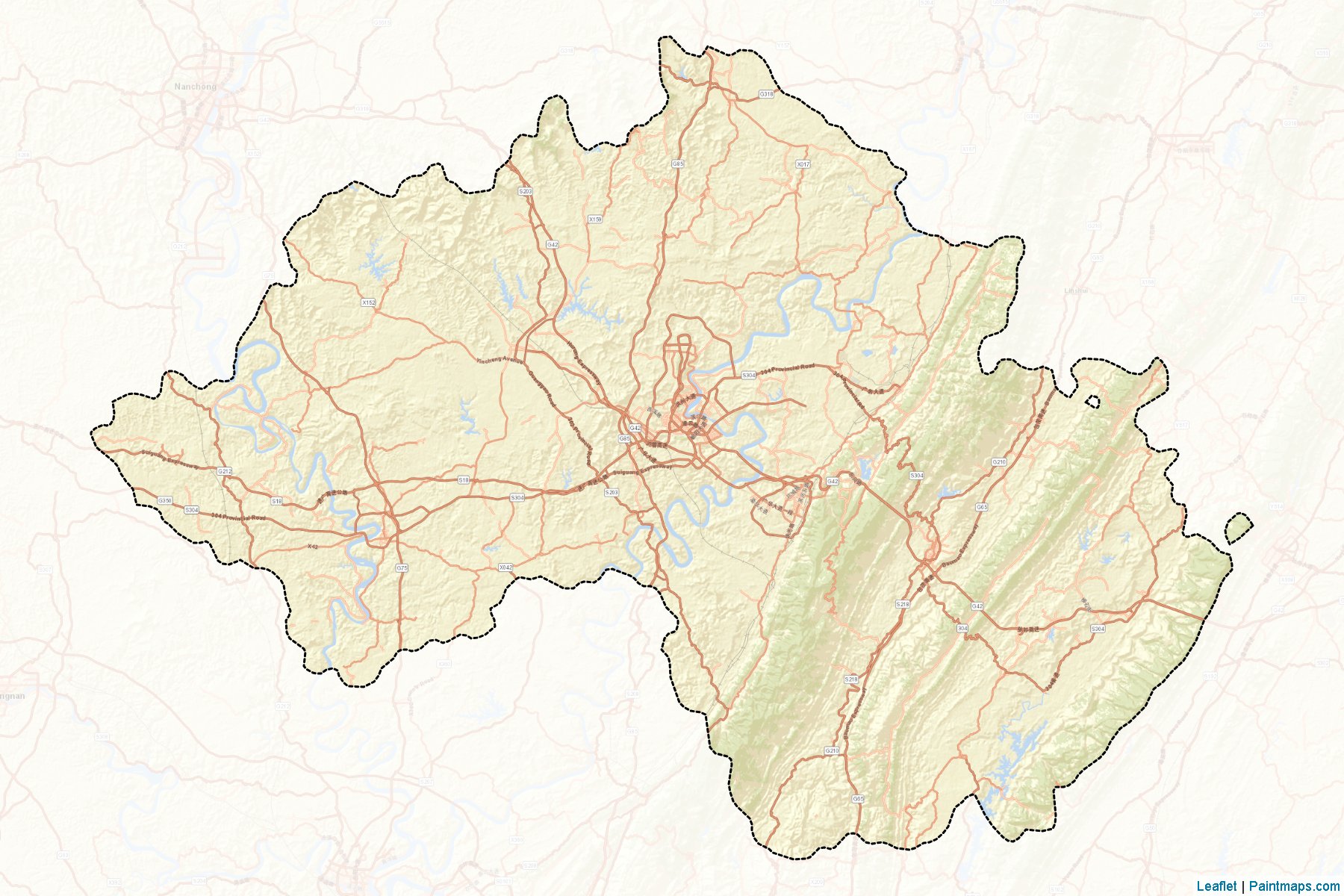 Guang'an (Sichuan) Map Cropping Samples-2