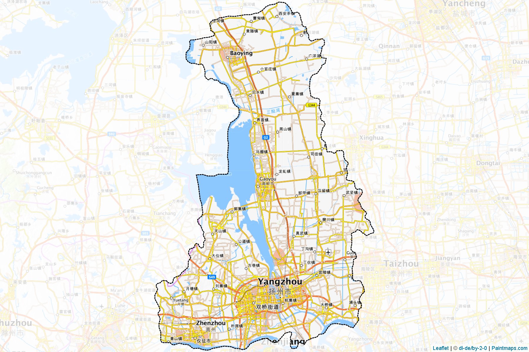 Yangzhou (Jiangsu) Map Cropping Samples-1