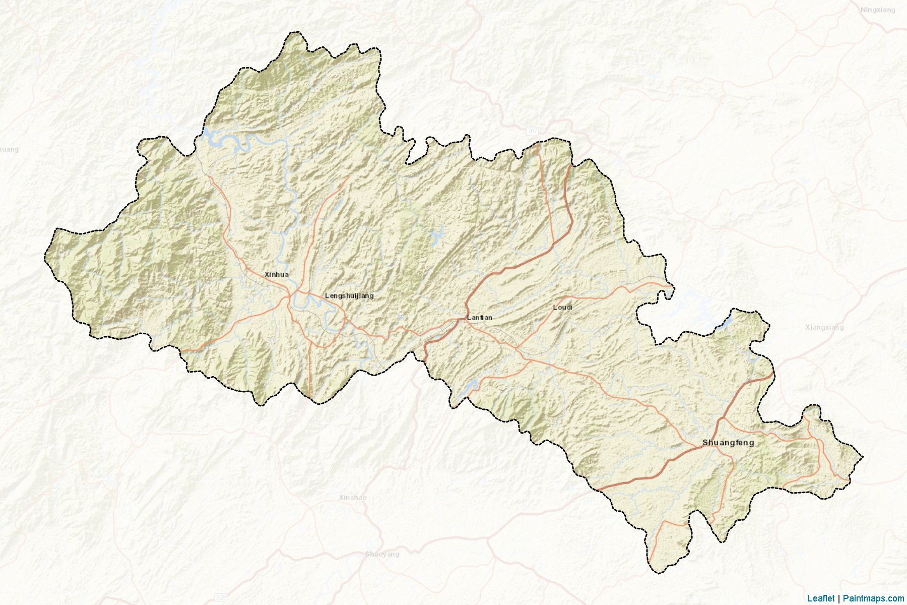 loudi shi (Hunan) Map Cropping Samples-2