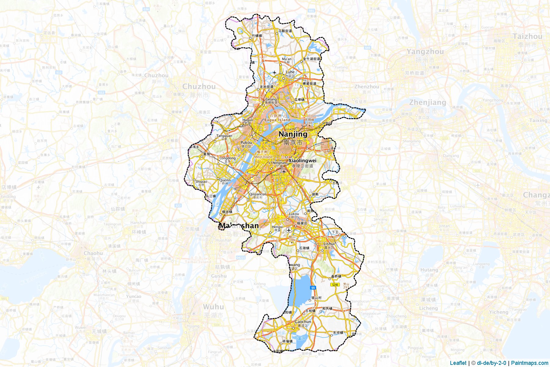 Nanjing (Jiangsu) Haritası Örnekleri-1