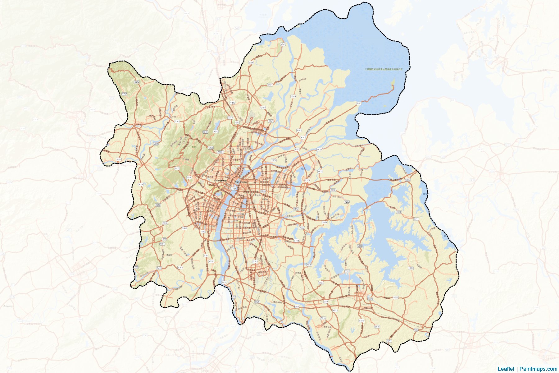 Nanchang (Jiangxi) Map Cropping Samples-2