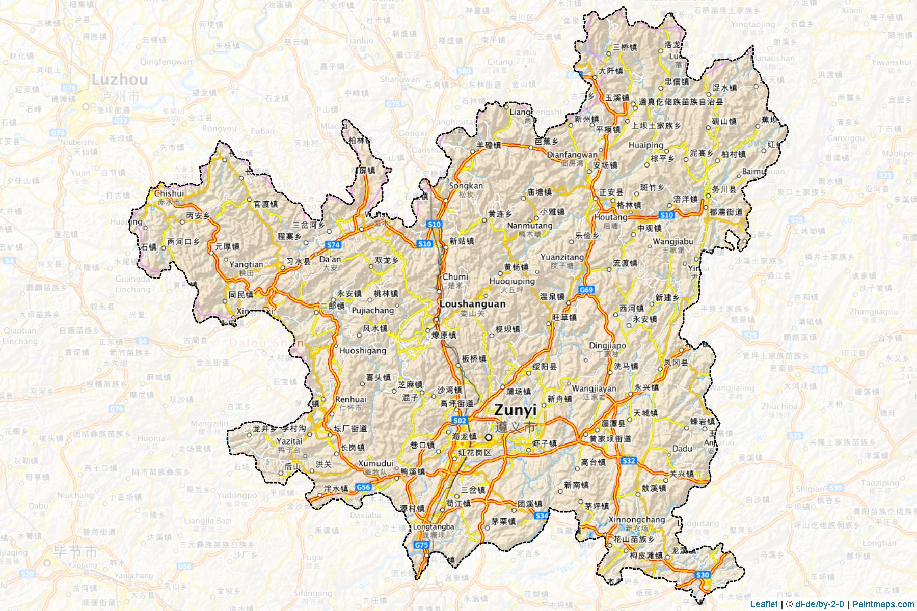 Zunyi (Guizhou) Map Cropping Samples-1