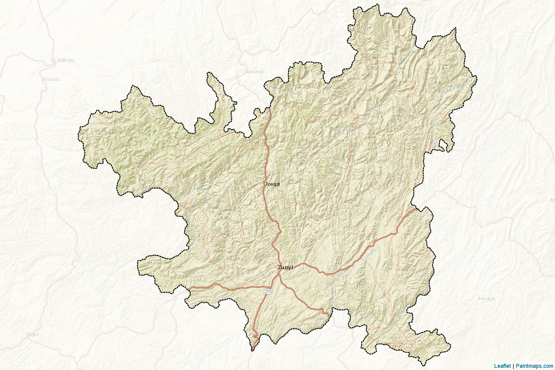 Zunyi (Guizhou) Map Cropping Samples-2