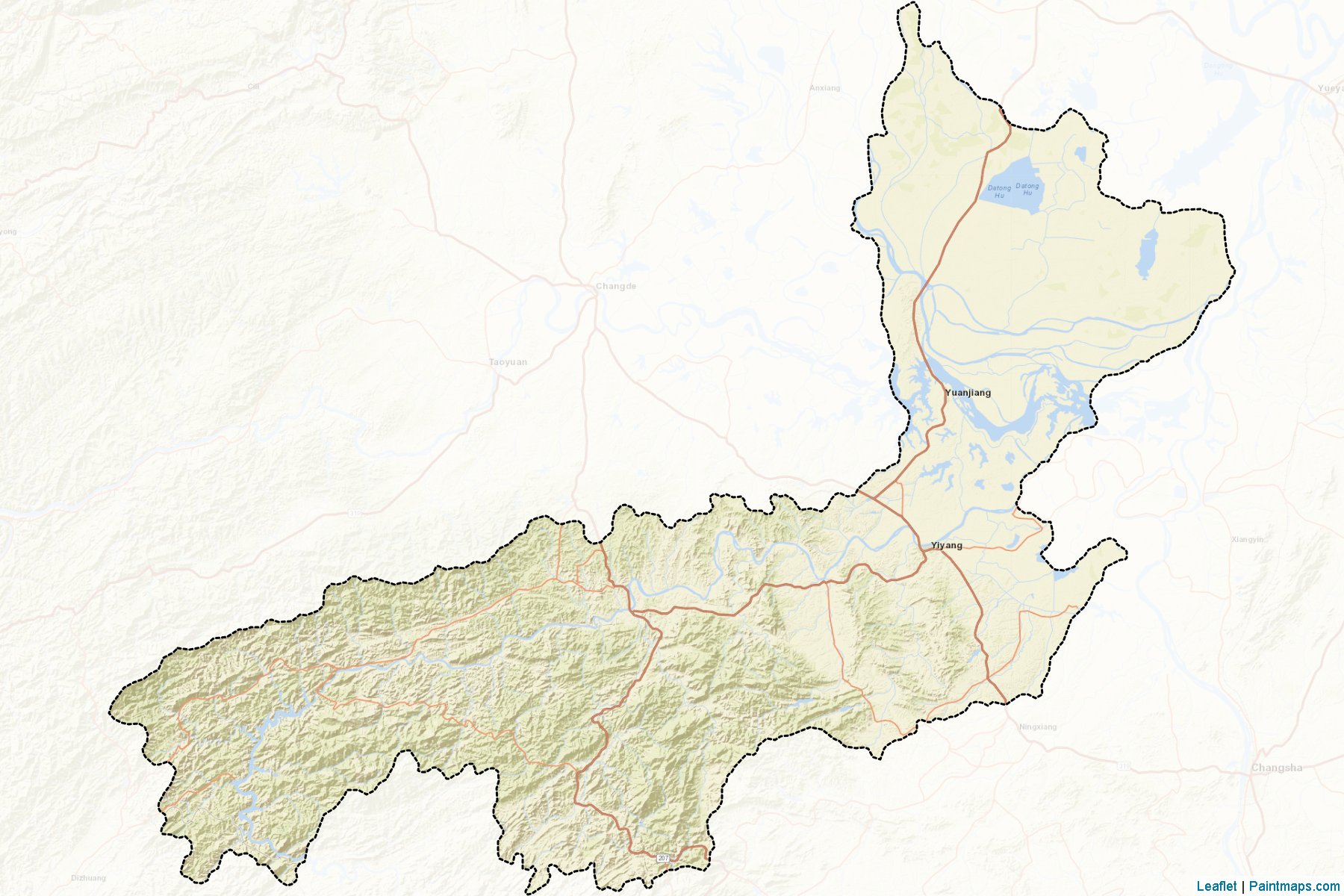 Muestras de recorte de mapas Yiyang (Hunan)-2