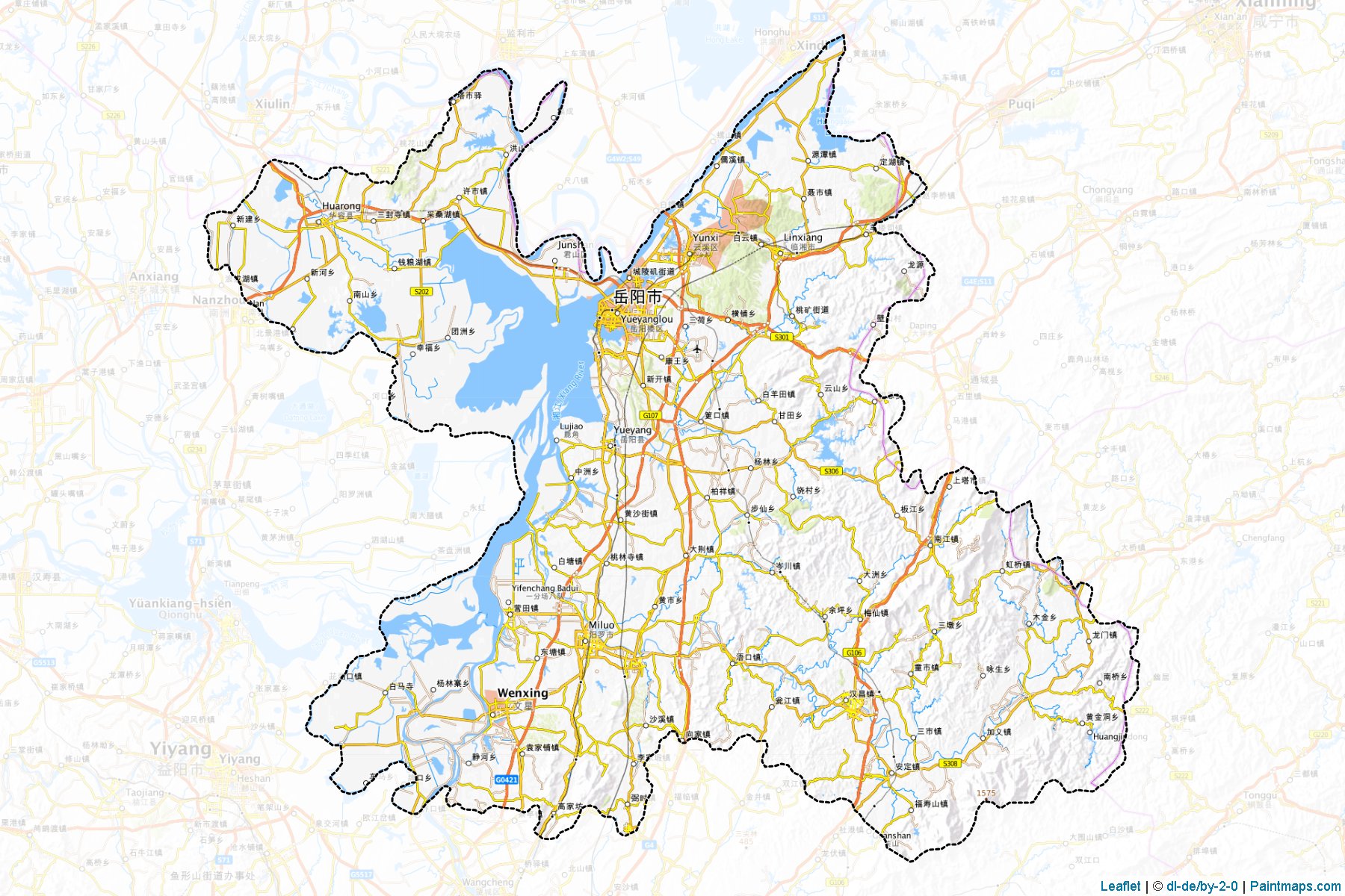 Yueyang (Hunan) Map Cropping Samples-1