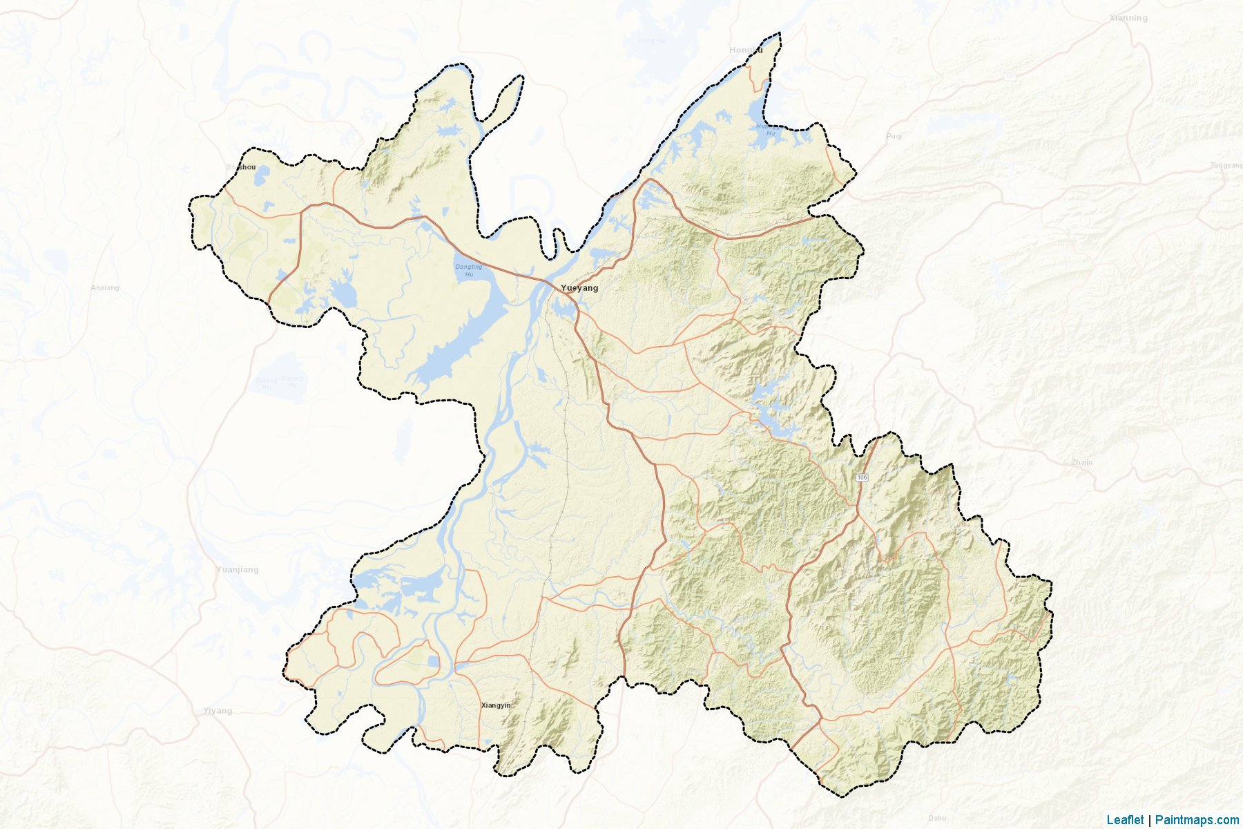 Yueyang (Hunan) Map Cropping Samples-2