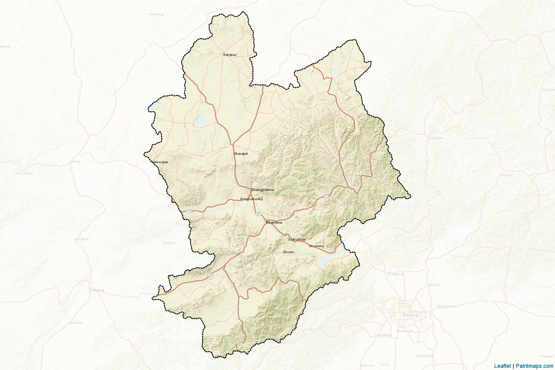 Zhangjiakou (Hebei) Map Cropping Samples-2