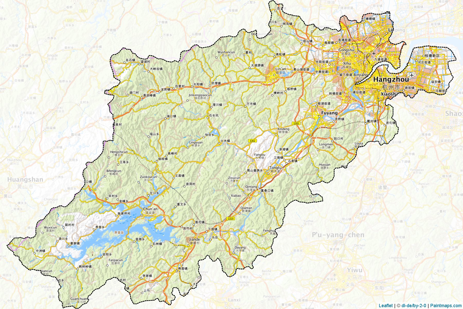 Hangzhou (Zhejiang) Map Cropping Samples-1