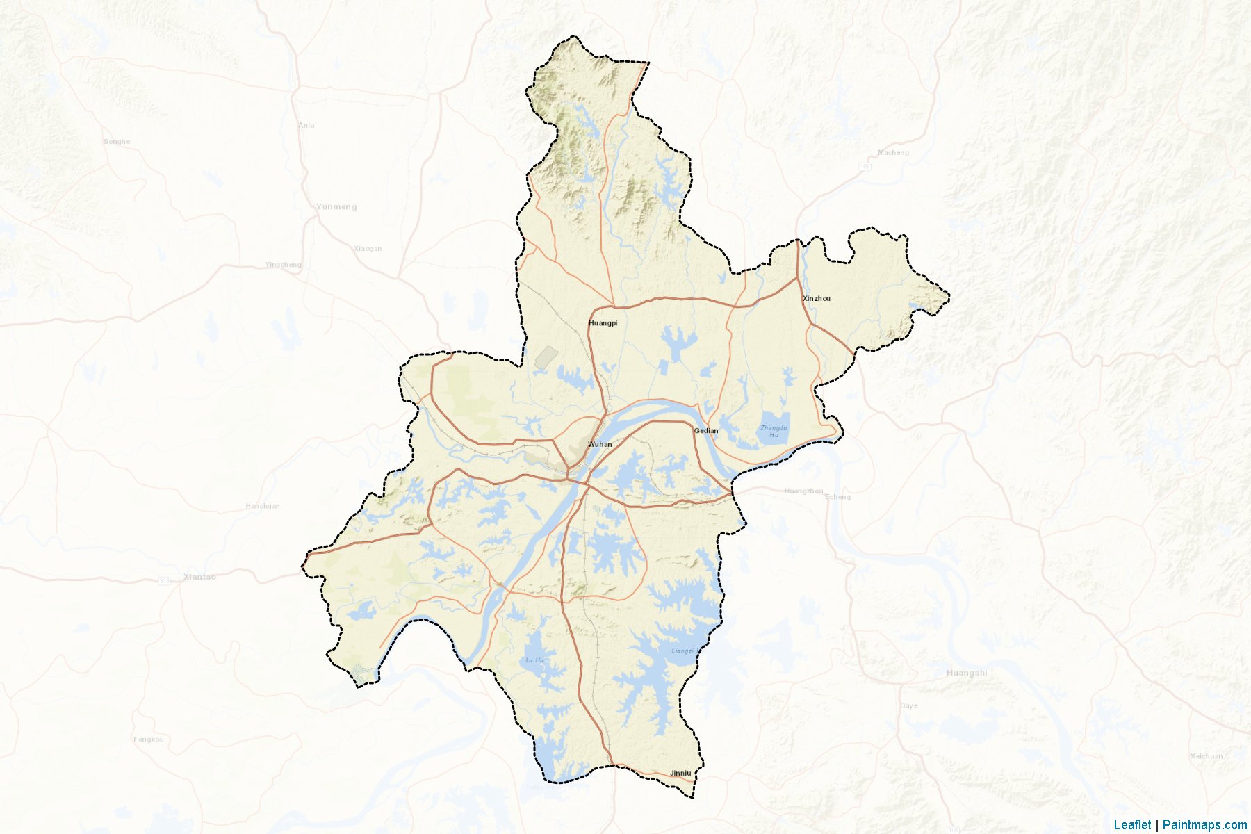 Wuhan (Hubei) Map Cropping Samples-2