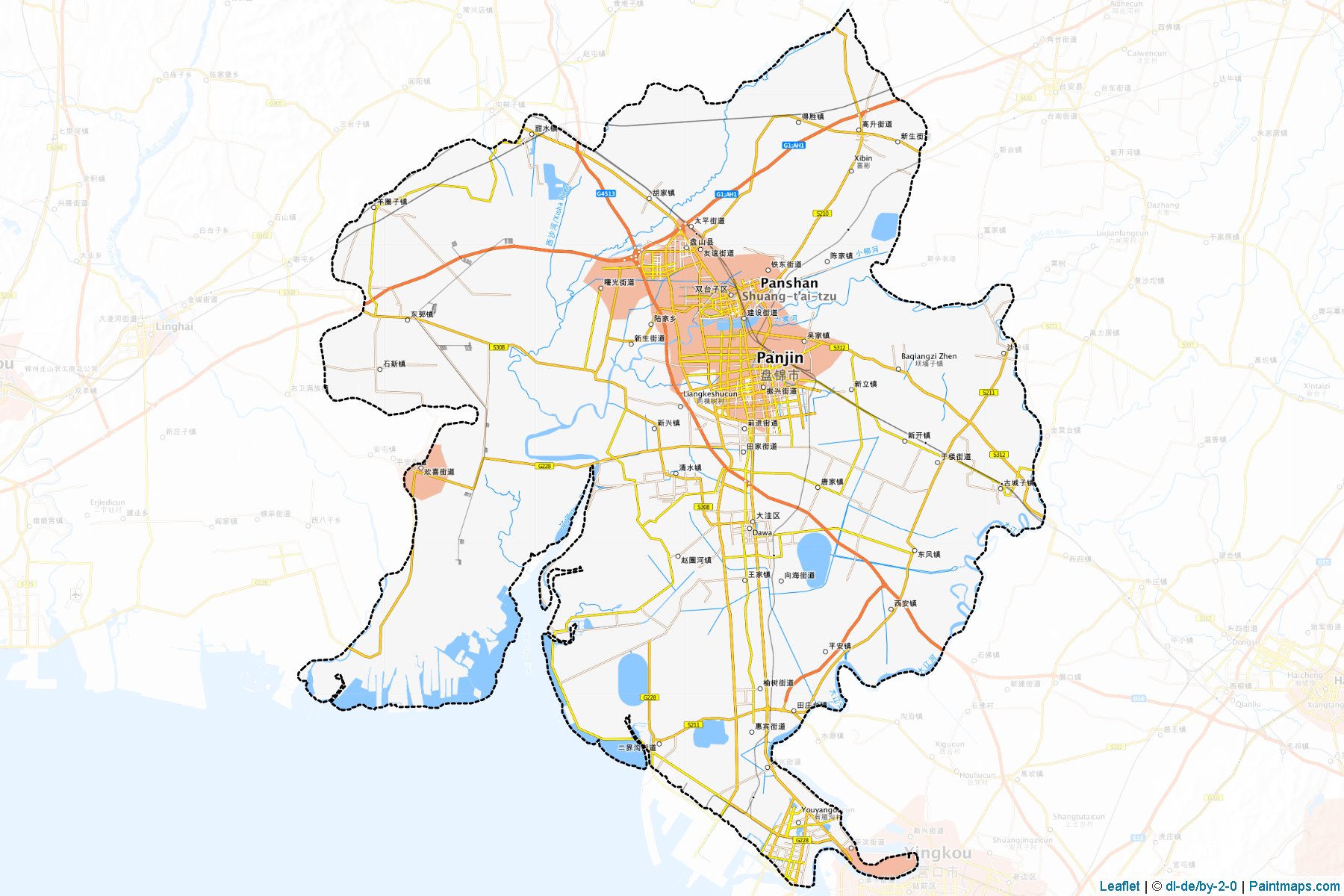 Panjin (Liaoning) Map Cropping Samples-1