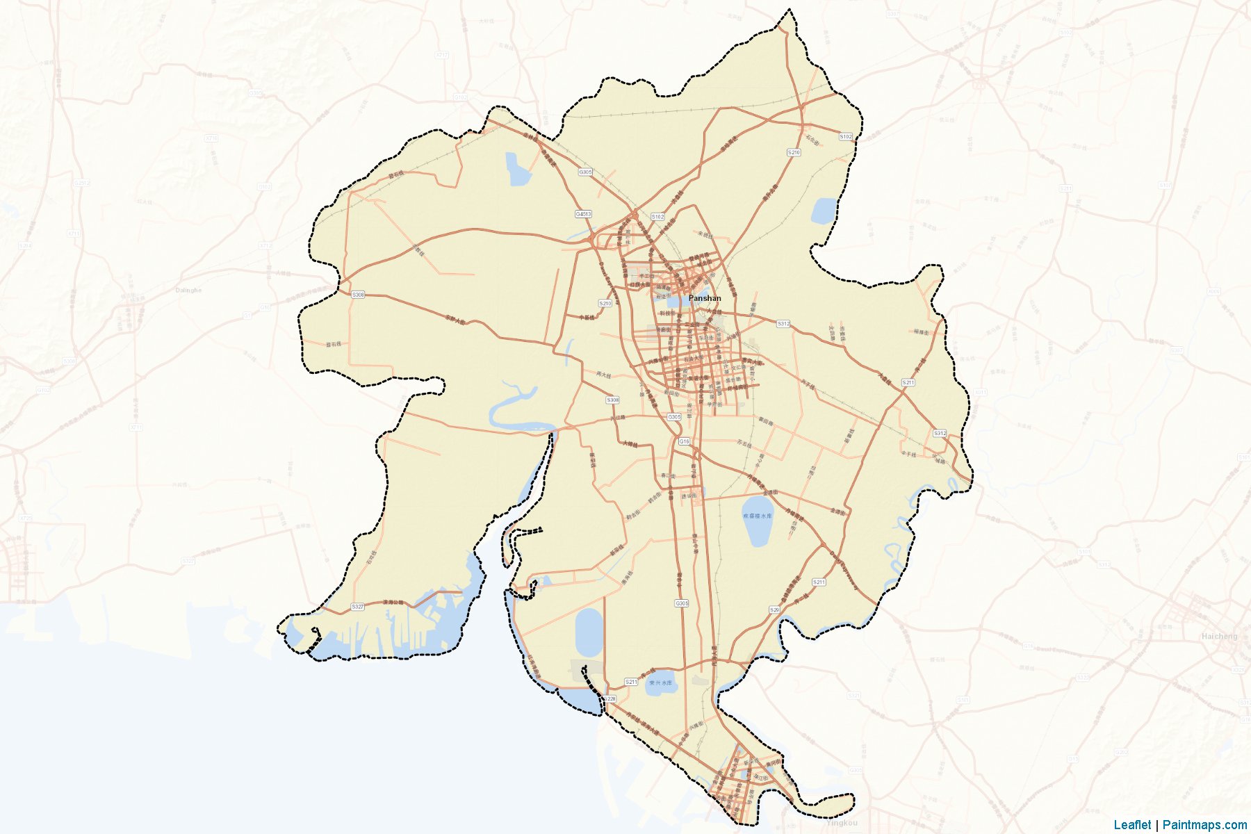 Panjin (Liaoning) Map Cropping Samples-2