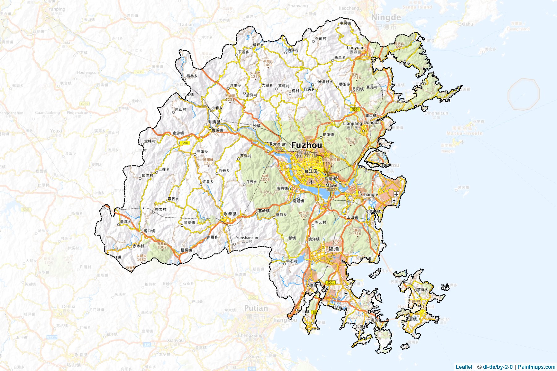 Fuzhou (Fujian) Map Cropping Samples-1