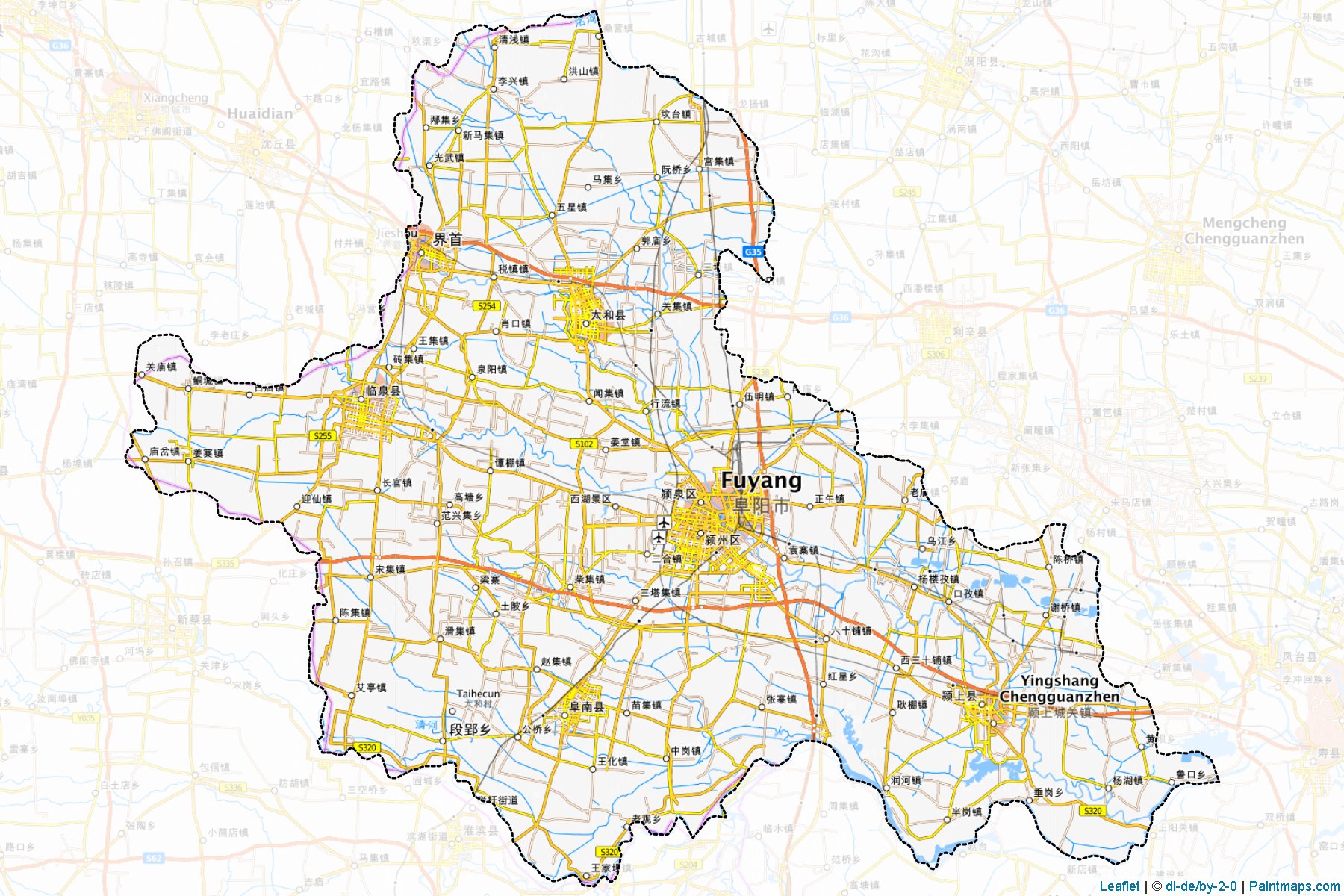 Fuyang (Anhui) Map Cropping Samples-1