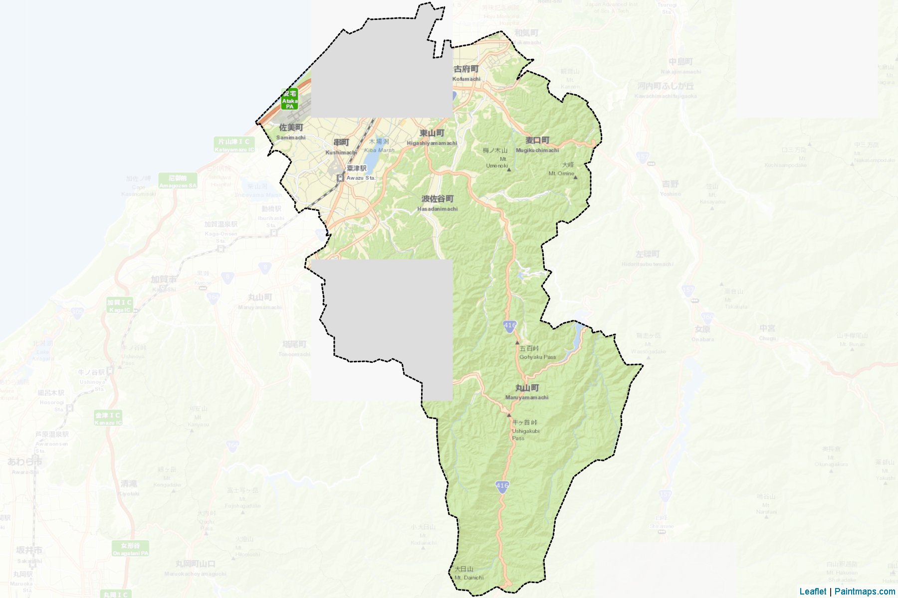 Komatsu (Ishikawa Prefecture) Map Cropping Samples-2