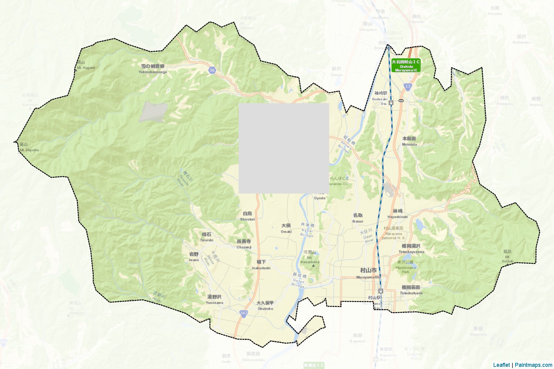 Muestras de recorte de mapas Murayama (Yamagata)-2