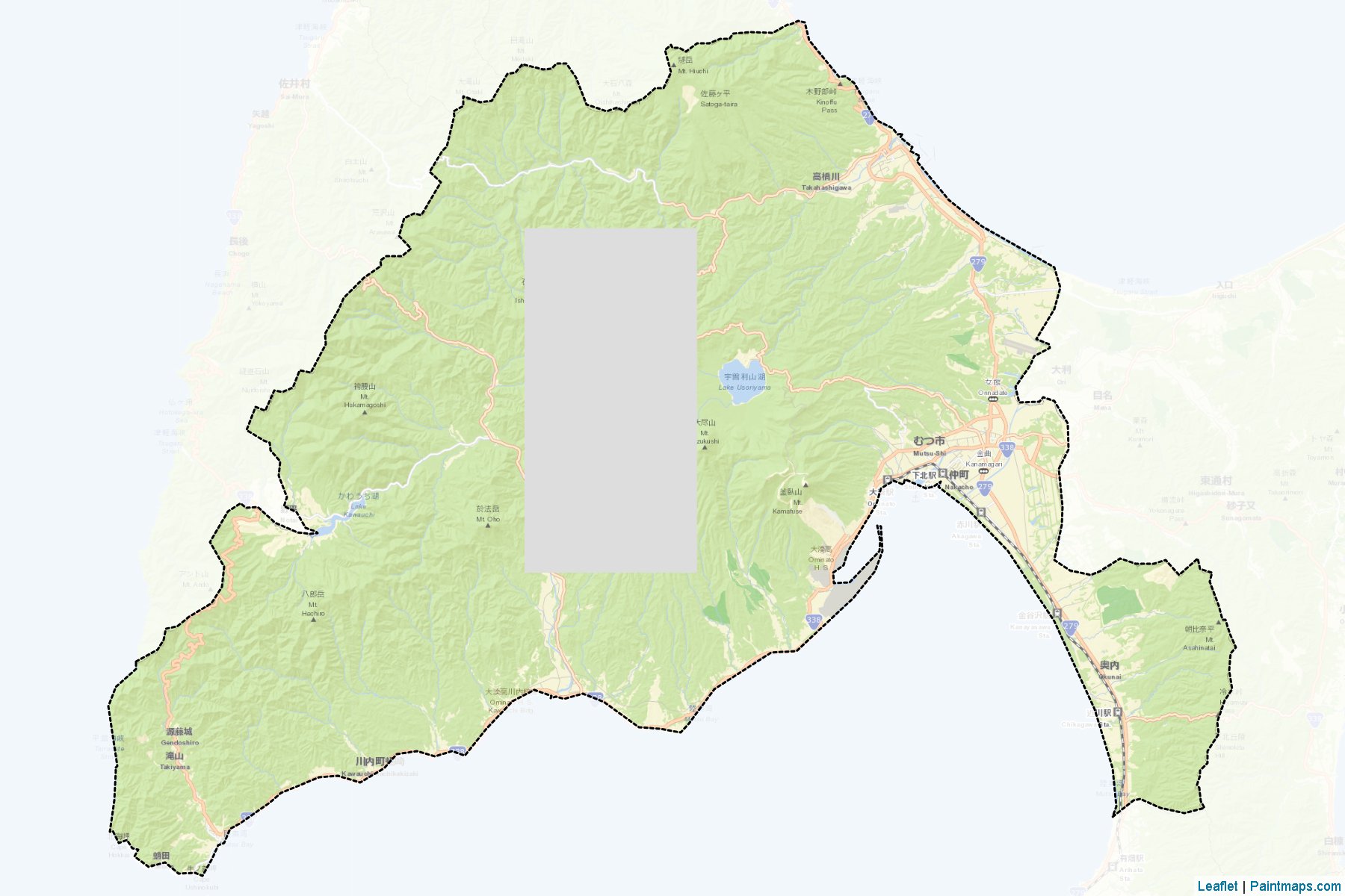 Mutsu (Aomori Prefecture) Map Cropping Samples-2