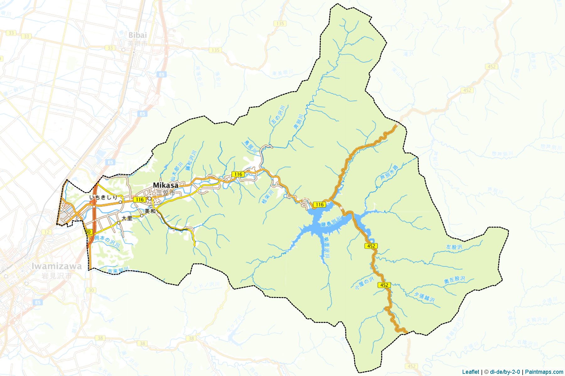 Mikasa (Hokkaido Prefecture) Map Cropping Samples-1