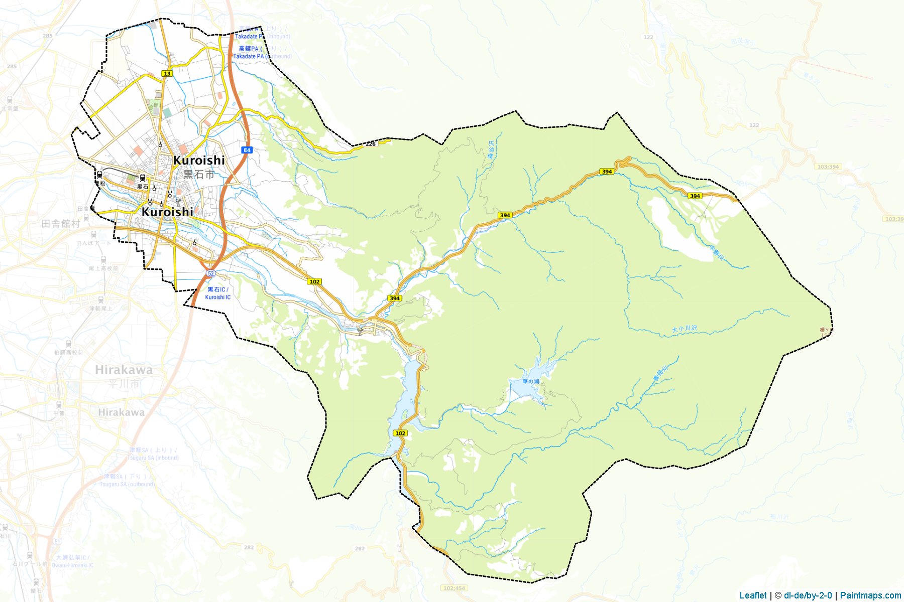 Muestras de recorte de mapas Kuroishi (Aomori)-1