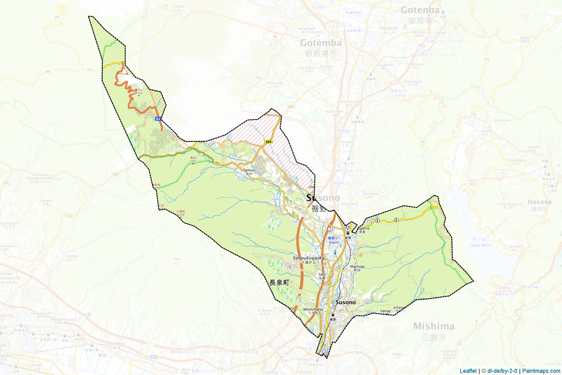 Susono (Shizuoka Prefecture) Map Cropping Samples-1