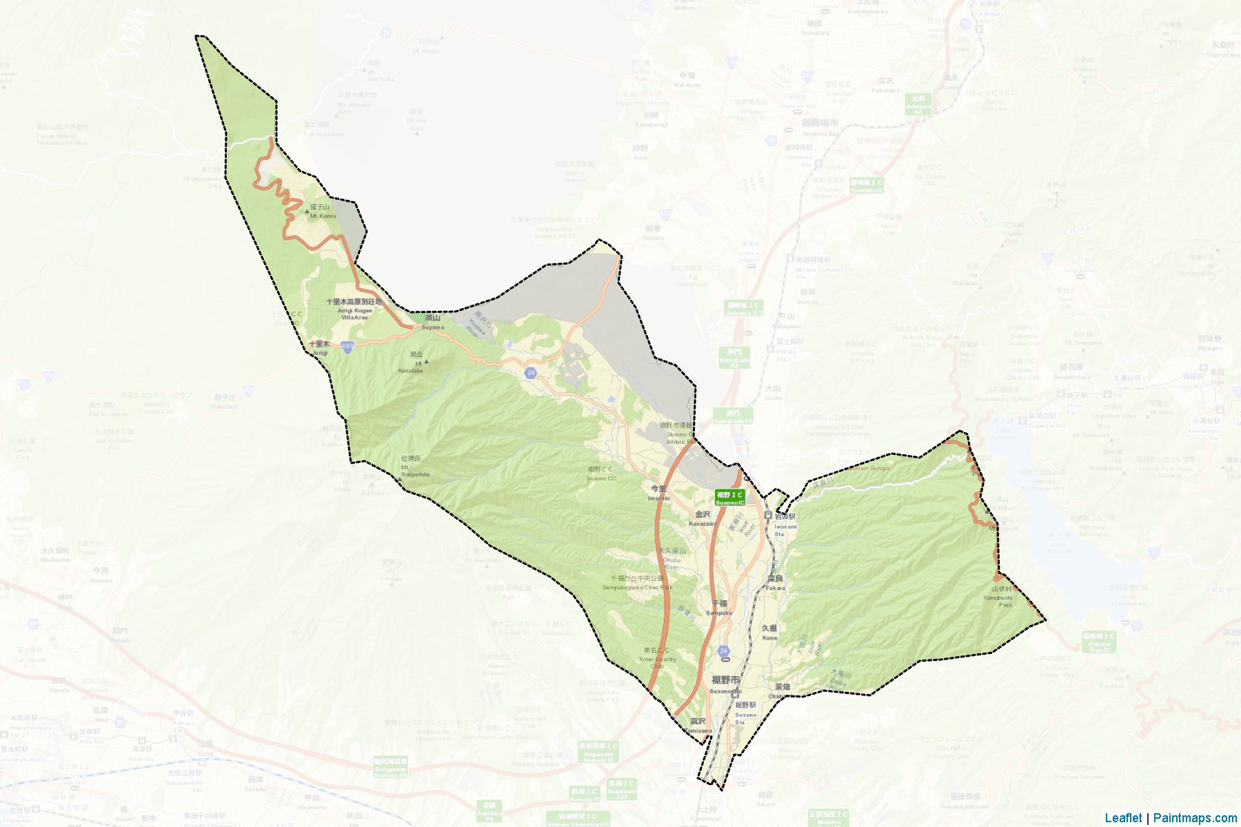 Susono (Shizuoka Prefecture) Map Cropping Samples-2